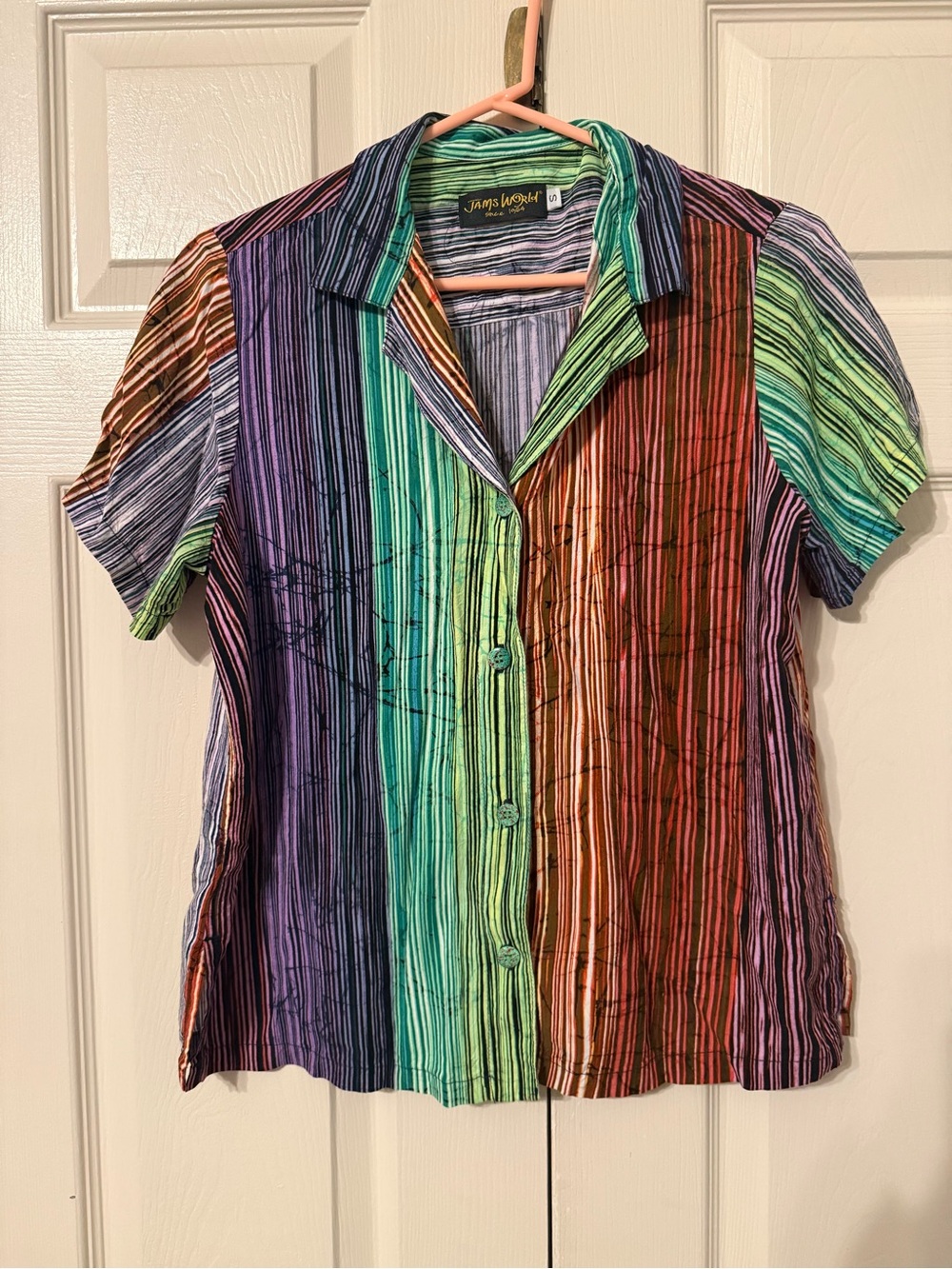 Jams World Multicolor Striped Button-Up Shirt - Women's